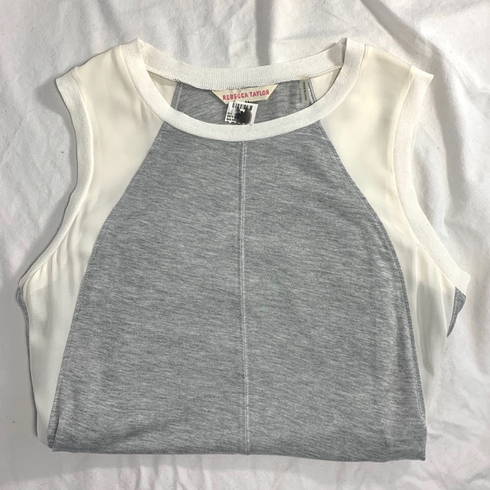 EUC Rebecca Taylor Silk Jersey Flowy Tank